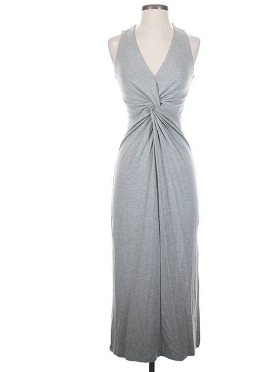 nine britton Dresses & Skirts - Nine Britton Grey Twist Knot-Front Maxi Dress - Size XS - Like New